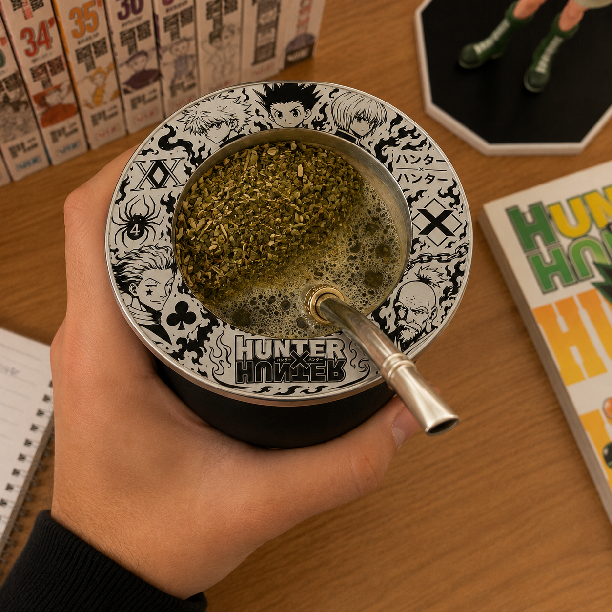 🇯🇵 Mate tematico Hunter x Hunter – Grabado Láser