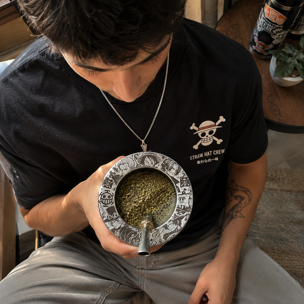 Mate Edicion One Piece Grabado en virola completa - Ideal para Fanaticos
