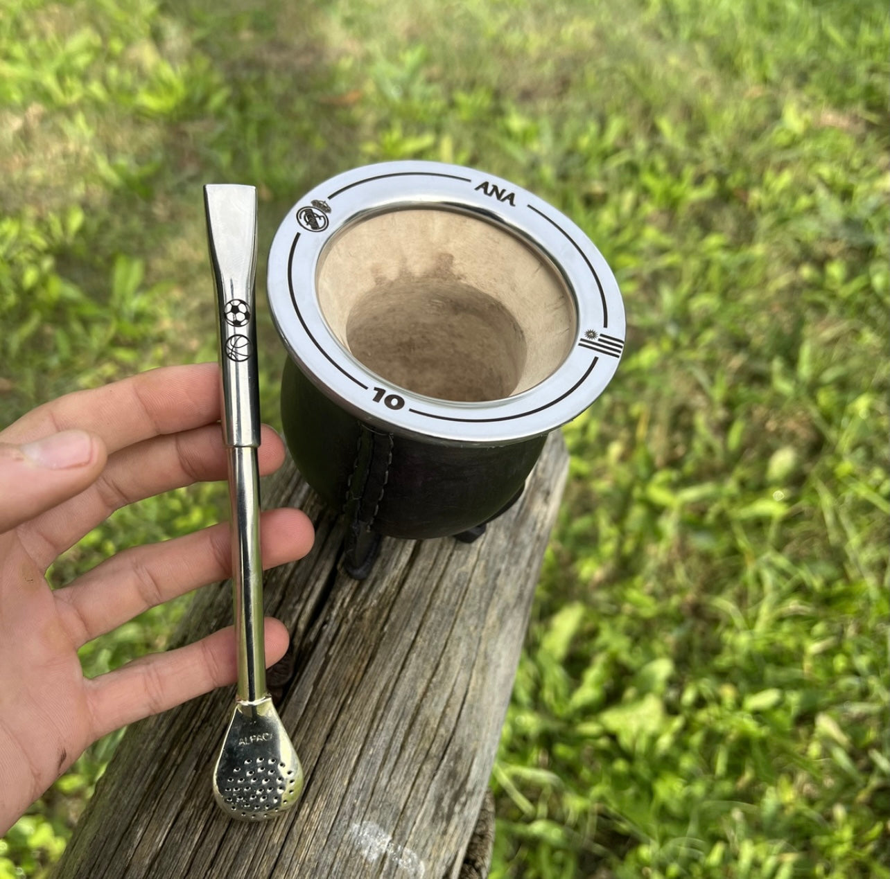 Mate clásico y Bombilla - Grabado Frases Nombres Fechas