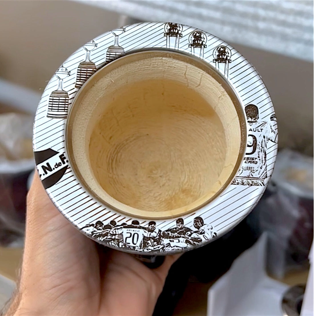 Mate clásico diseño de Nacional + Bombilla de Alpaca grabada Idela Regalo