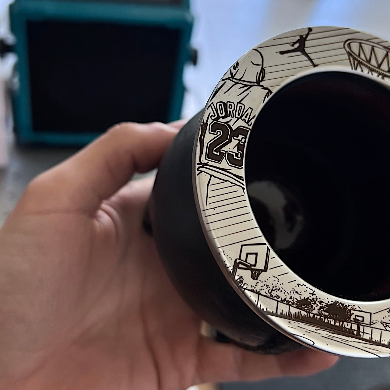 Mate clásico grabado personalizado Basket Jordan NBA