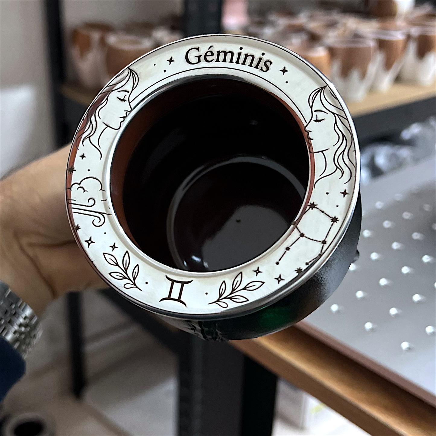 Mate Grabado Personalizado Géminis Zodiaco Con Nombre