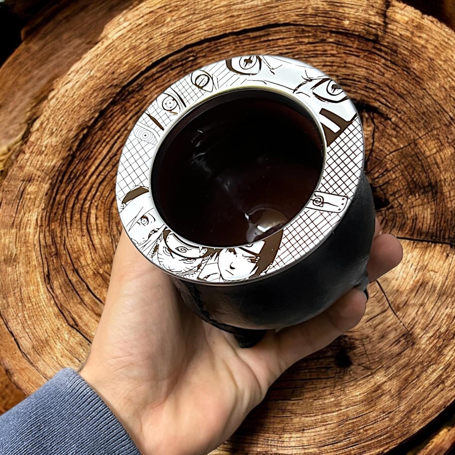 Mate clásico diseño de Naruto - Sakura- Sasuke- Ideal Regalo