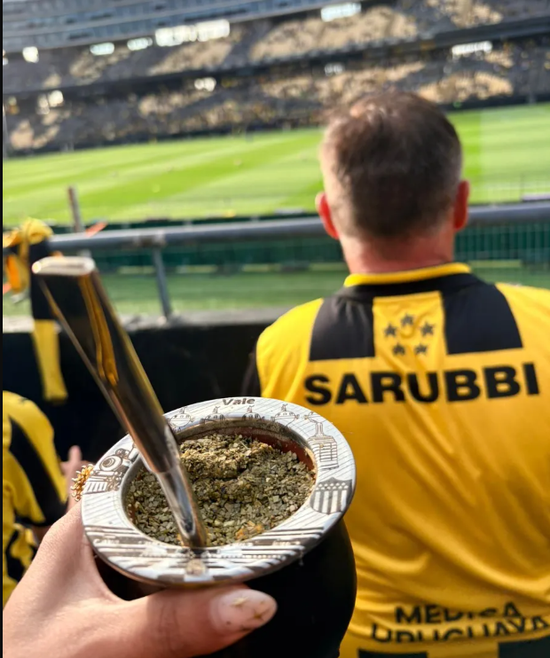 Combo Fanatico Mate Peñarol + Bombilla de Alpaca con Escudo- Ideal regalo