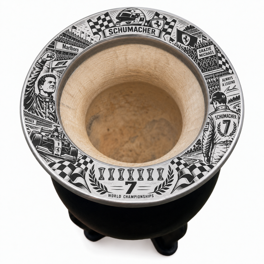 🛣️ Mate Diseño Schumacher – Grabado Láser