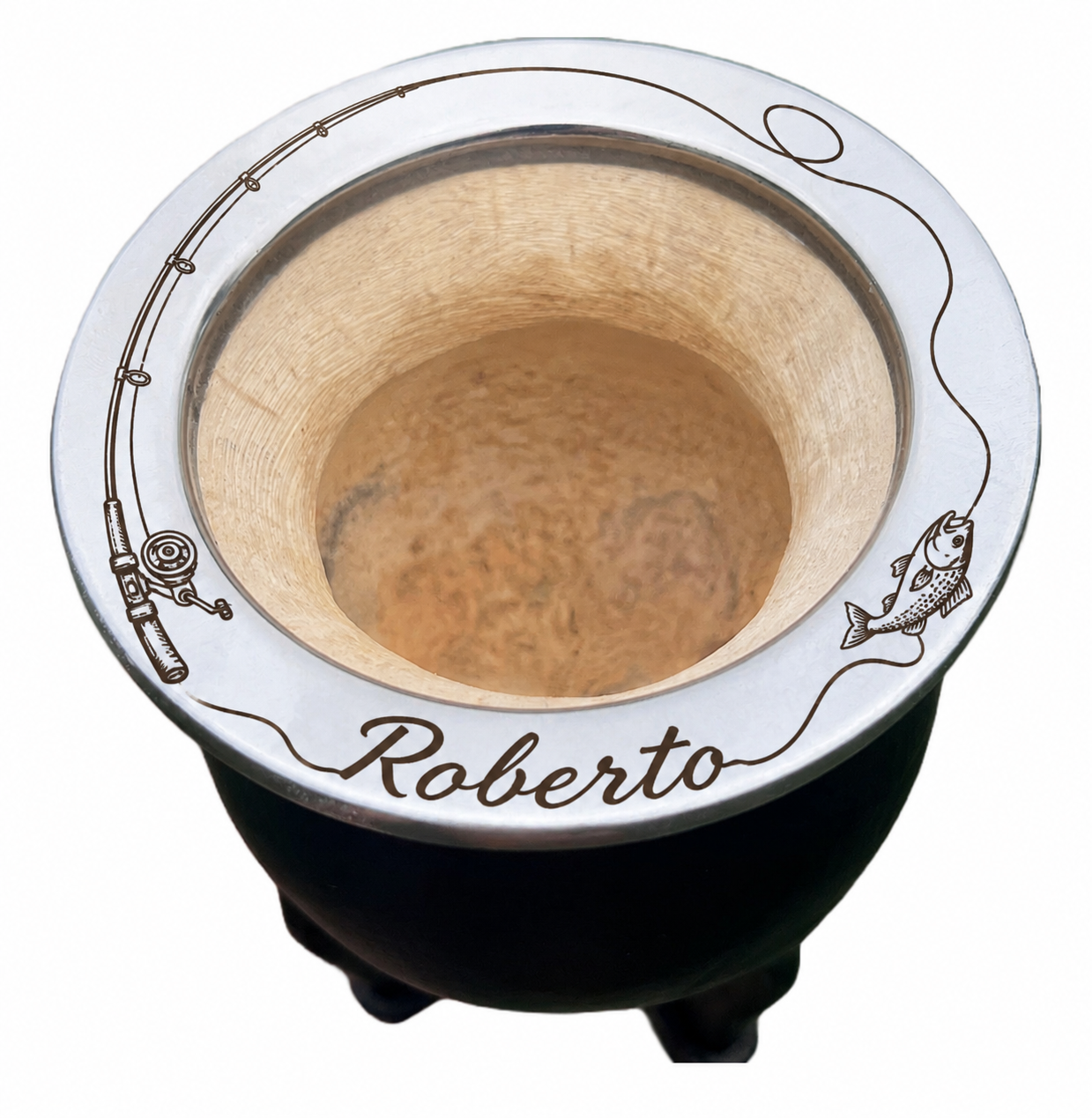 🎣 Mate de Pesca Personalizado con Nombre – Grabado Láser