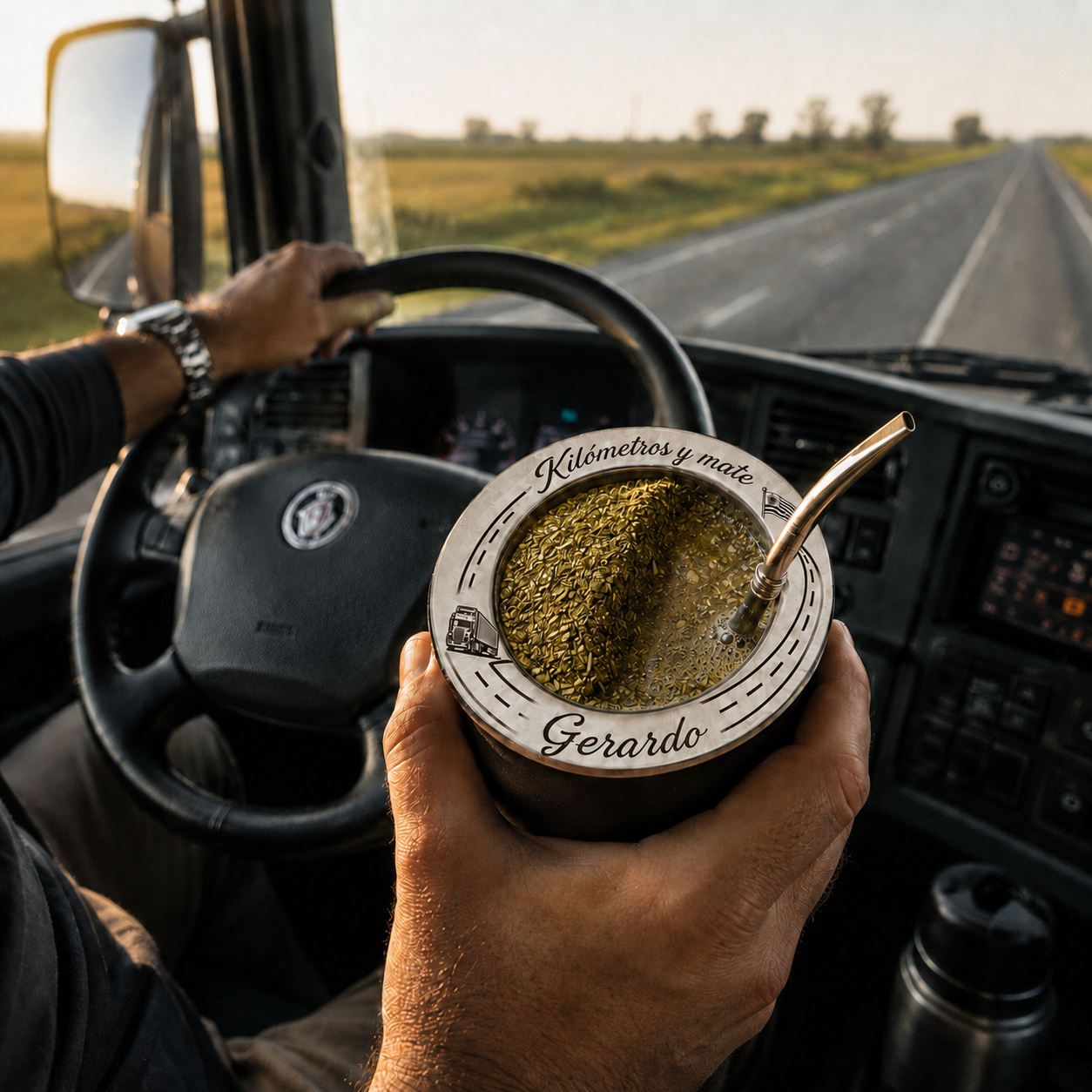 🚚 Mate de Camionero  Personalizadocon Nombre – Grabado Láser