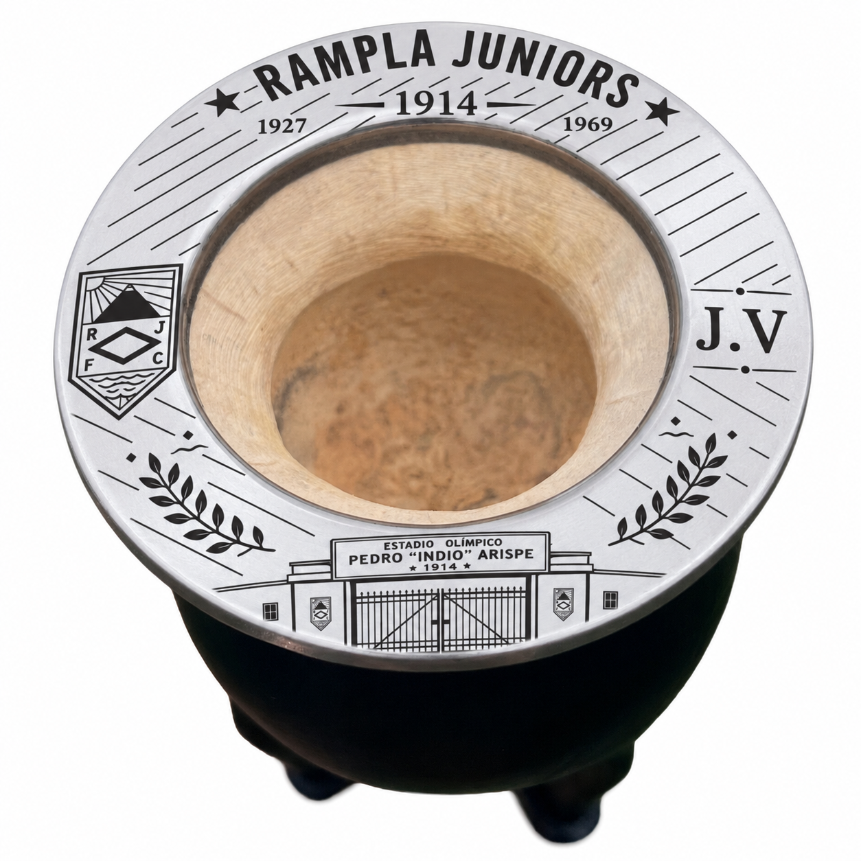 🧉 Mate Diseño Rampla Juniors Personalizado con Iniciales – Grabado Láser