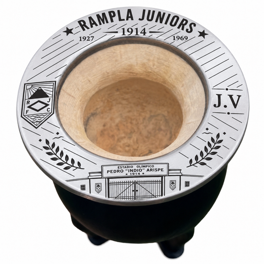 🧉 Mate Diseño Rampla Juniors Personalizado con Iniciales – Grabado Láser
