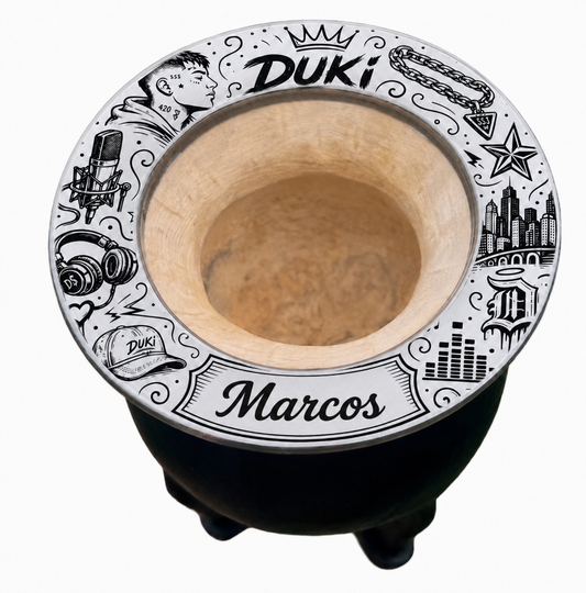 😈 Mate Duki Personalizadocon Nombre – Grabado Láser