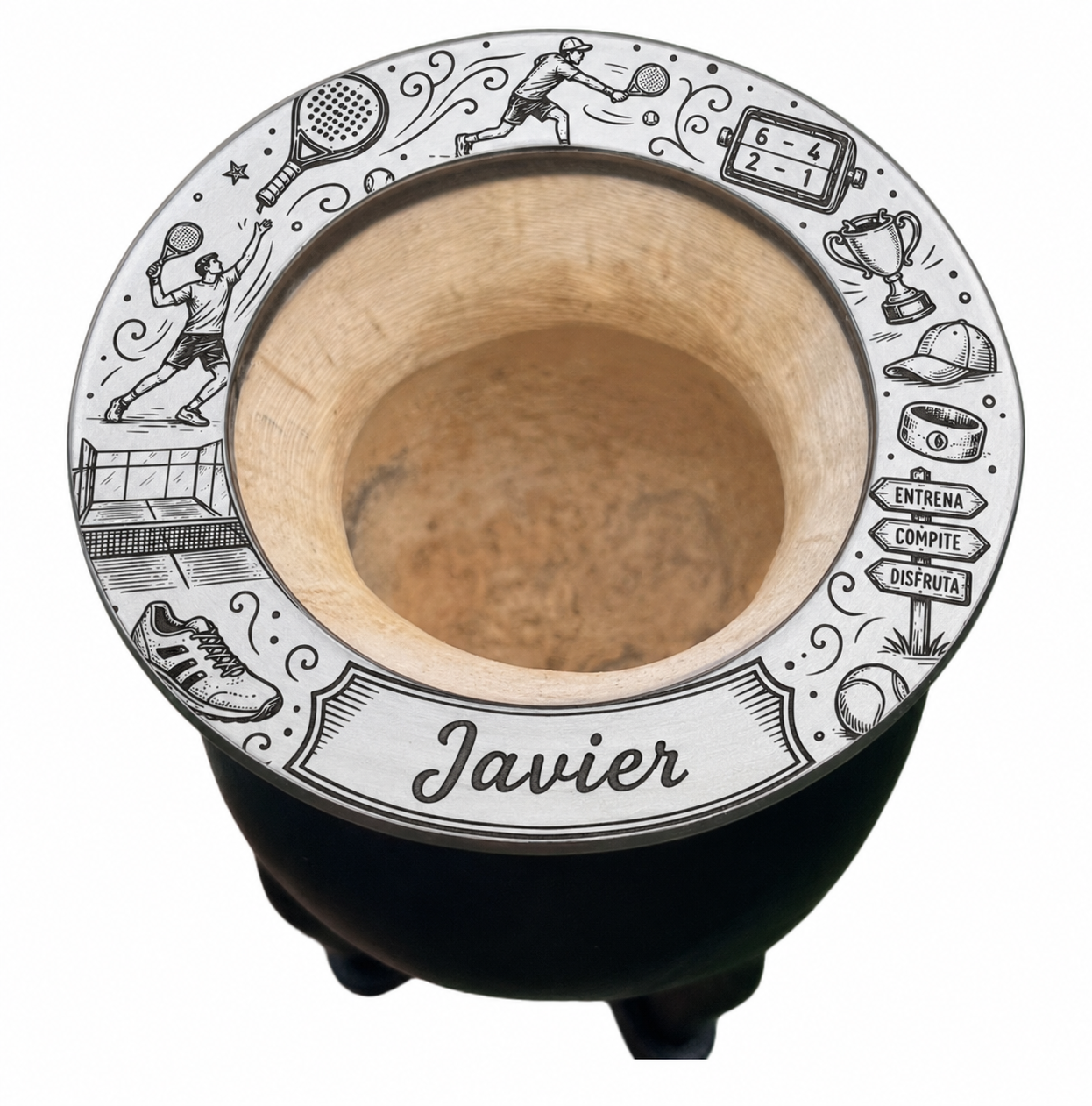 🎾 Mate Pádel Personalizado con Nombre – Grabado Láser