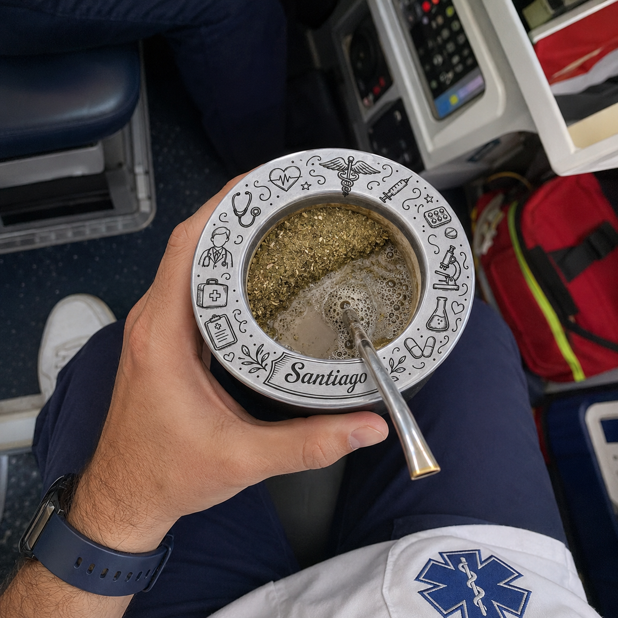 🩺 Mate Diseño Enfermero/Medico Personalizado con Nombre – Grabado Láser