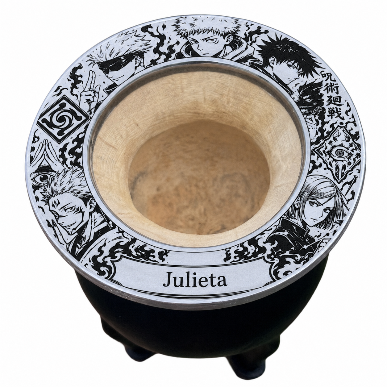 🇯🇵 Mate Jujutsu Kaisen Personalizadocon Nombre – Grabado Láser