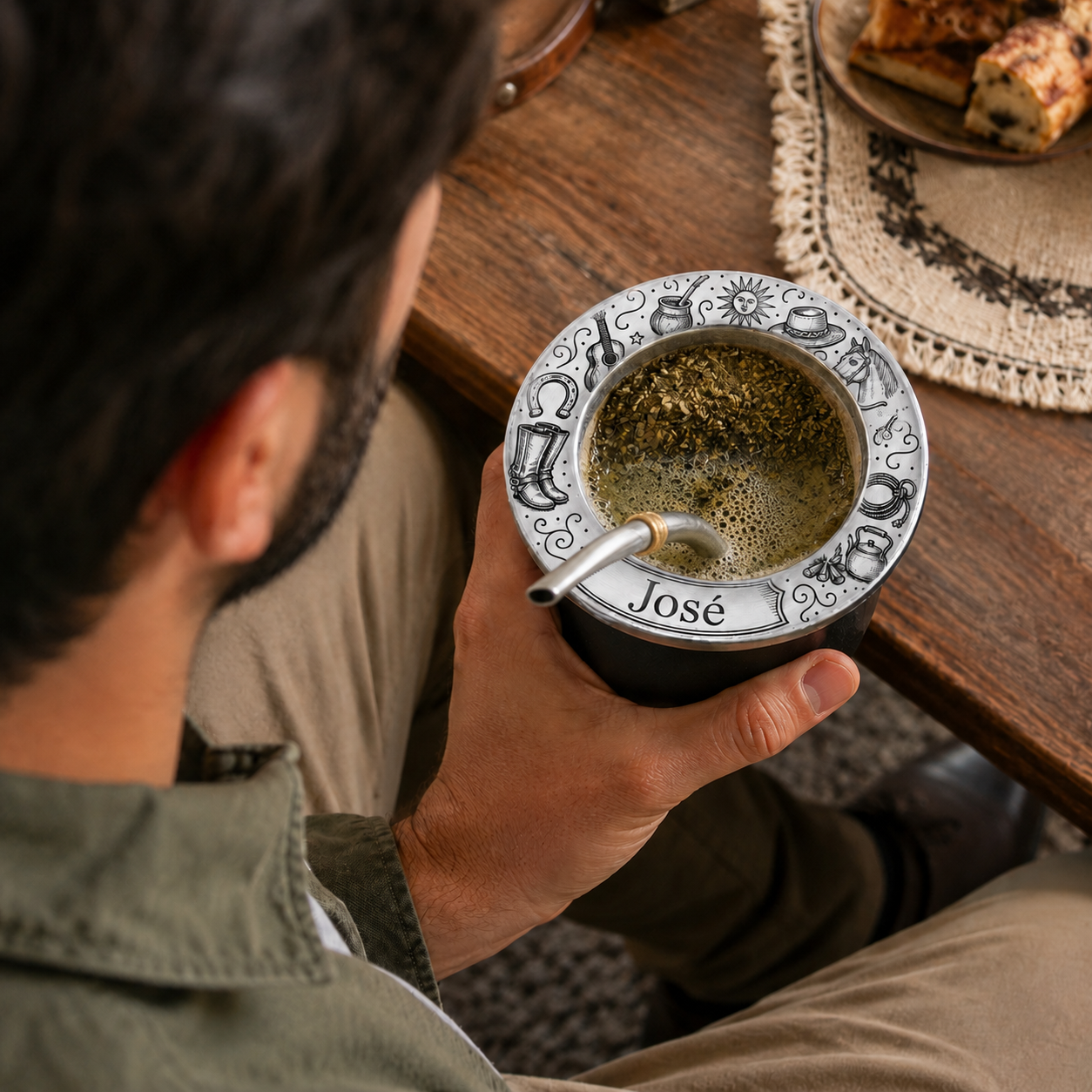 🧉 Mate Diseño Tradicion Uruguaya Personalizado con Nombre – Grabado Láser