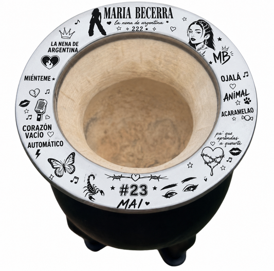 ❤️‍🔥 Mate Tematico Maria Becerra  – Grabado Láser