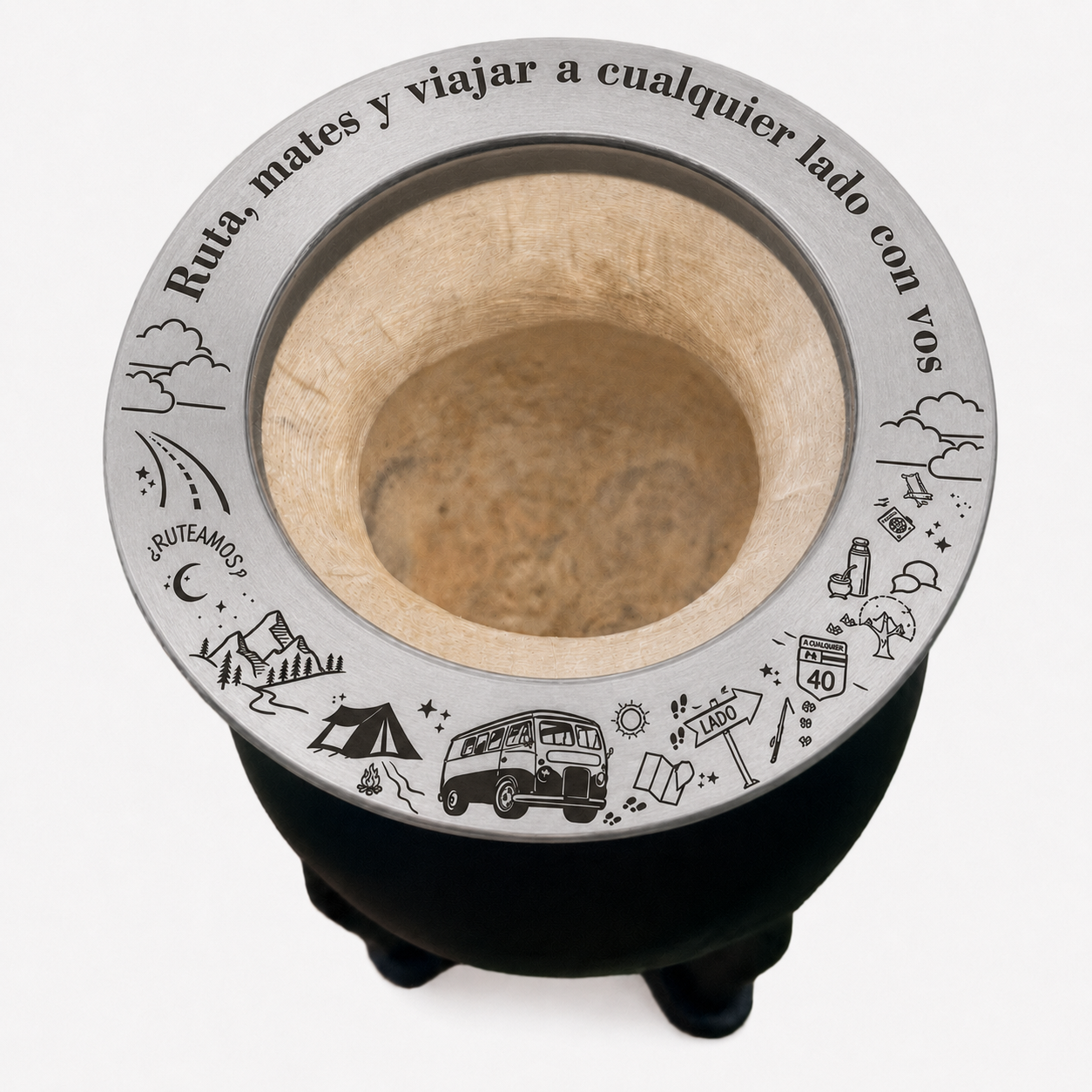 🛣️ Mate Diseño Rutero – Grabado Láser