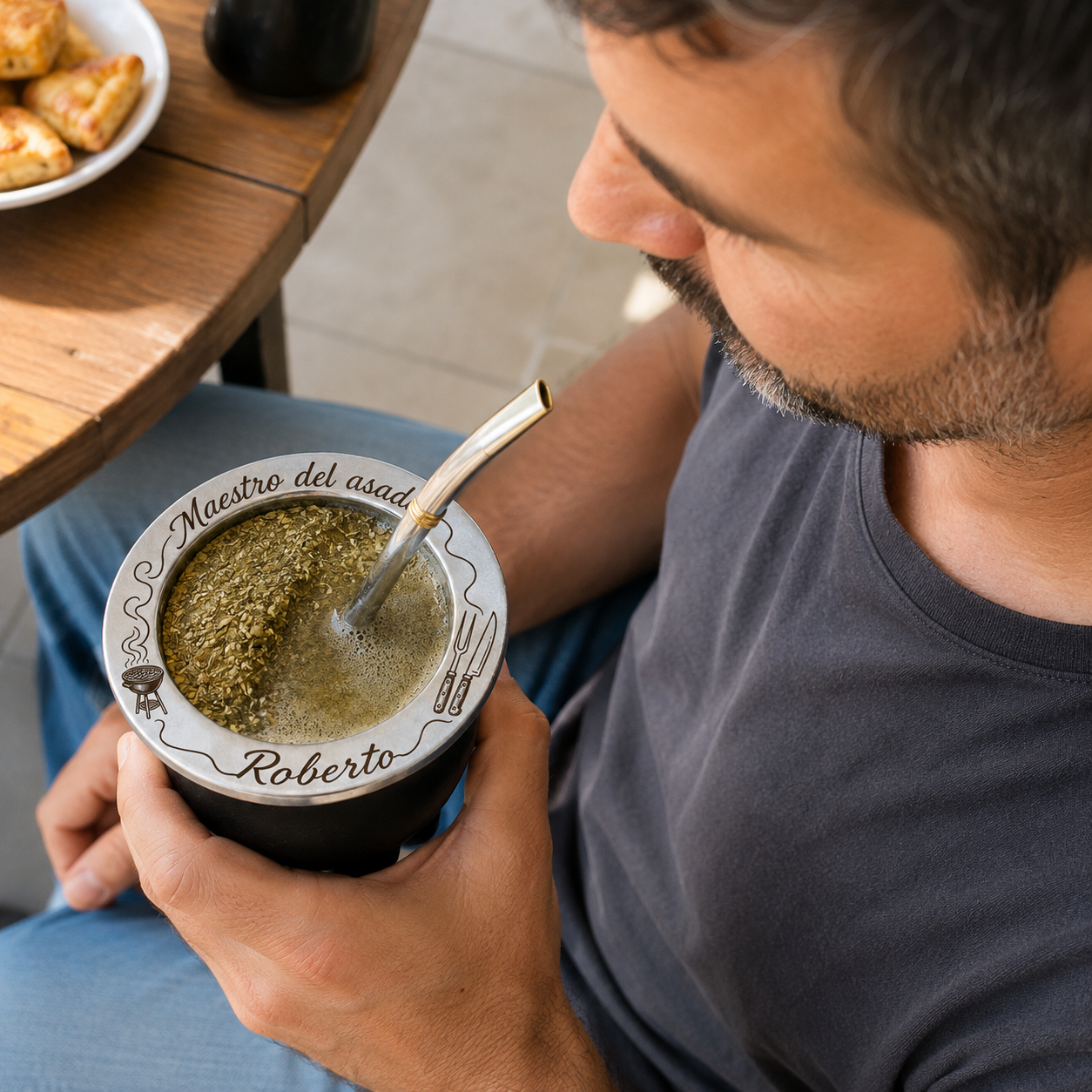🥩 Mate de Asado Personalizado con Nombre – Grabado Láser
