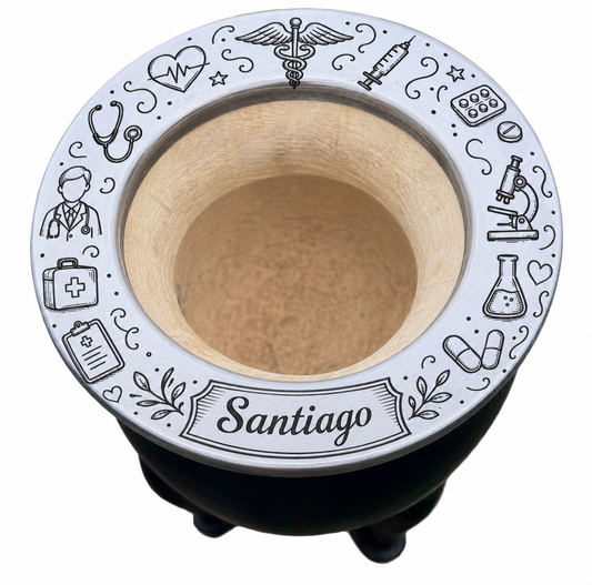 🩺 Mate Diseño Enfermero/Medico Personalizado con Nombre – Grabado Láser