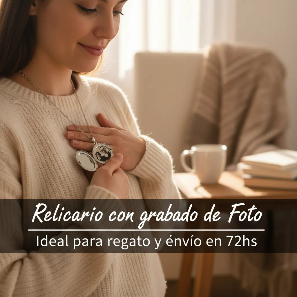 Relicario + Foto Grabada 30% OFF