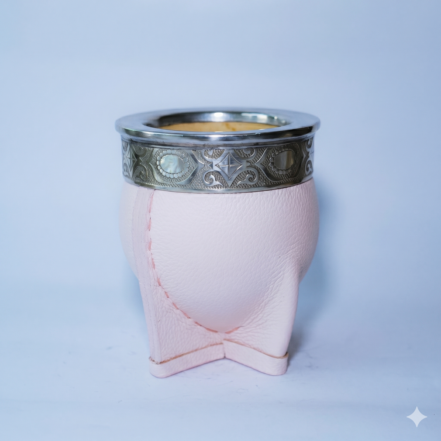 Mate Imperial Rosa Personalizado y Bombilla Mariposa