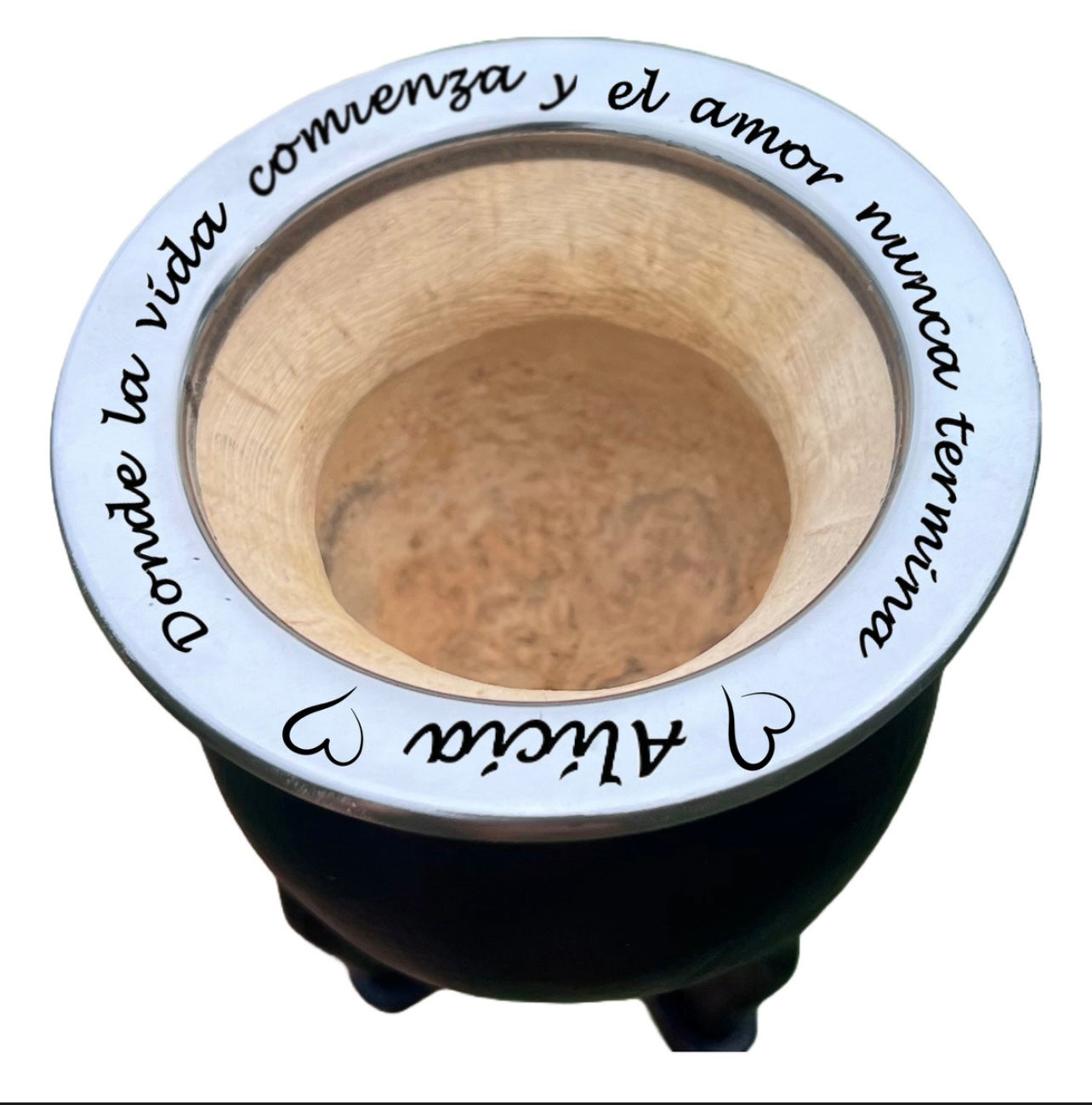 Mate clásico + Grabado Frases Nombres Personalizado en porongo