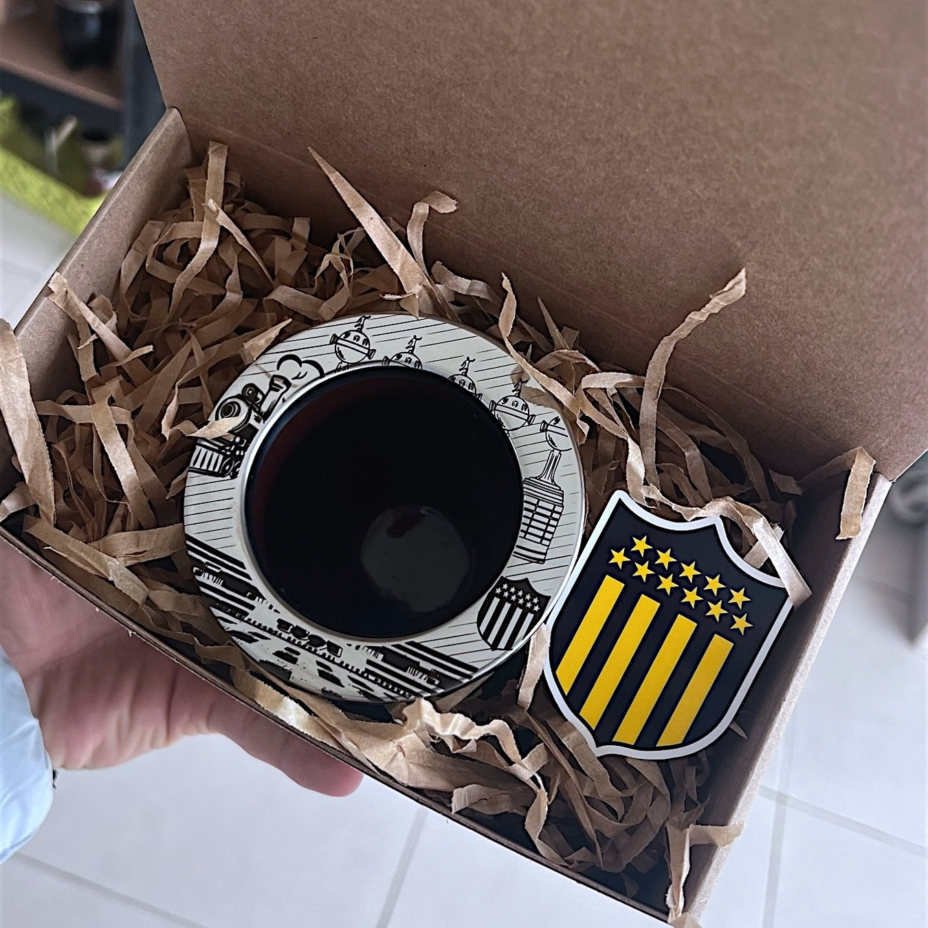 Combo Fanatico Mate Peñarol + Bombilla de Alpaca con Escudo- Ideal regalo