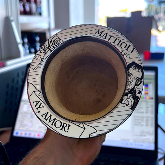 Mate clásico personalizado grabado Leo Mattioli
