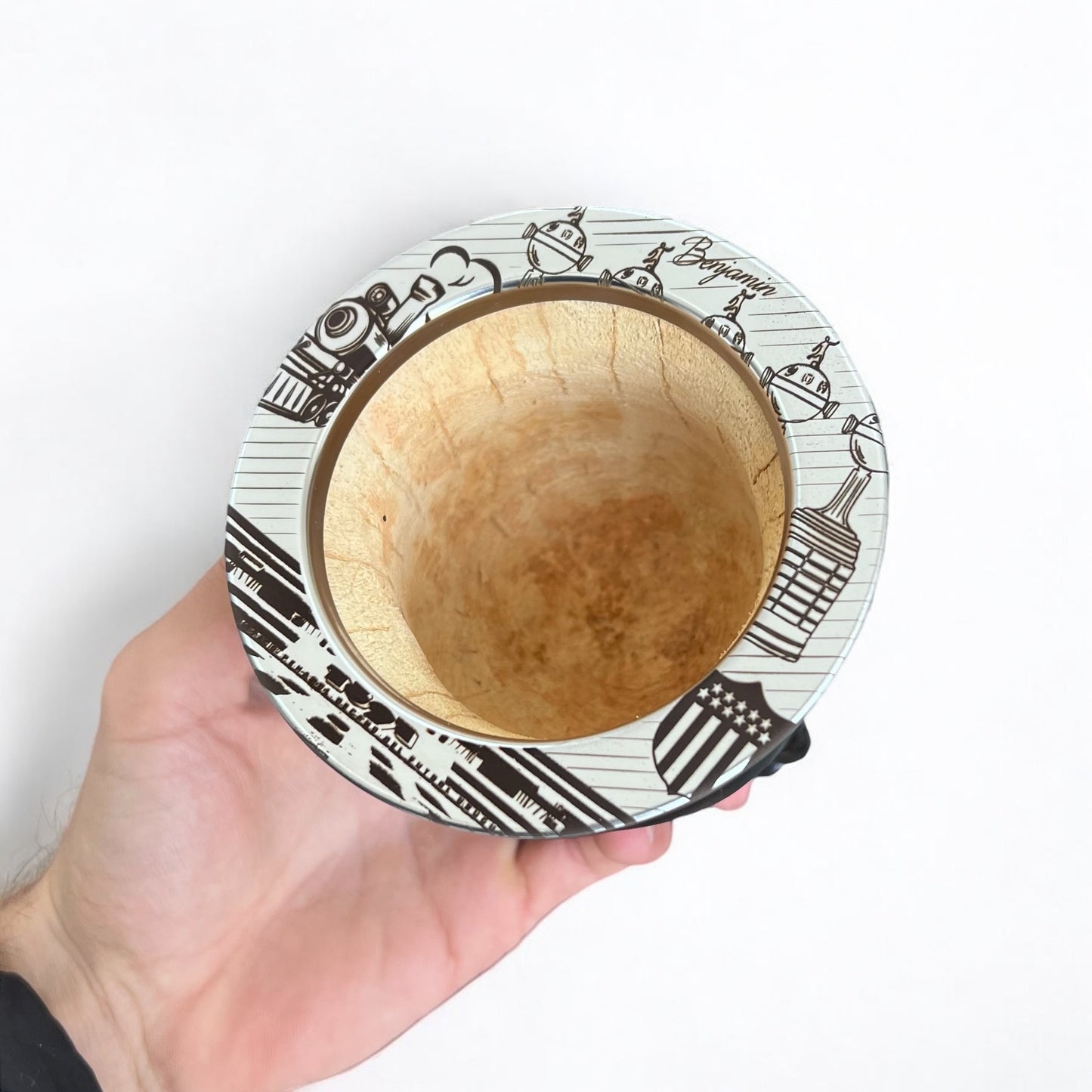Combo Fanatico Mate Peñarol + Bombilla de Alpaca con Escudo- Ideal regalo