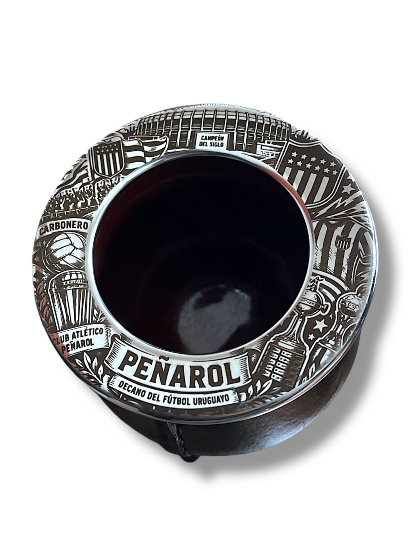 Mate Peñarol Grabado Virola Completa - Ideal Regalo