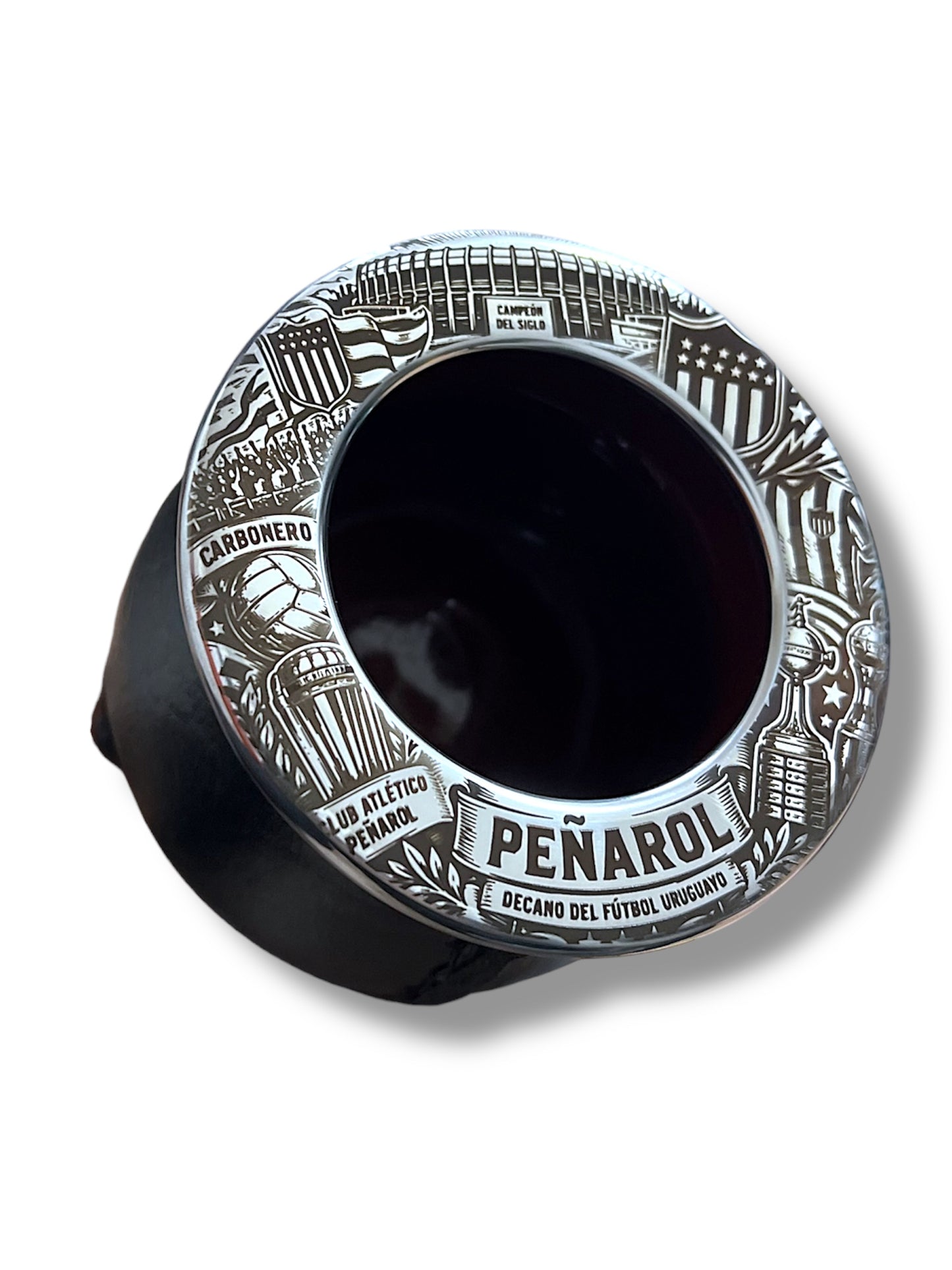 Mate Peñarol Grabado Virola Completa - Ideal Regalo