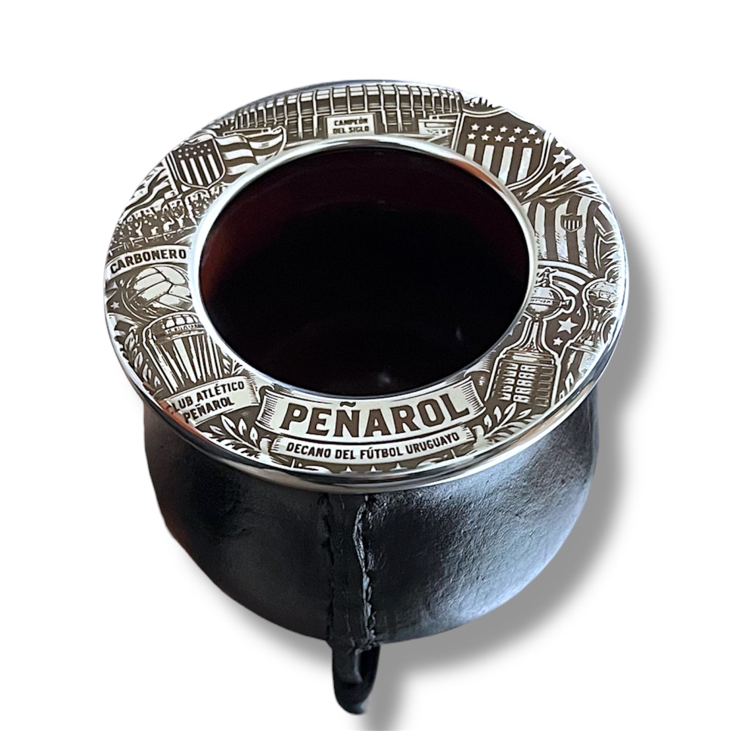 Mate Peñarol Grabado Virola Completa - Ideal Regalo