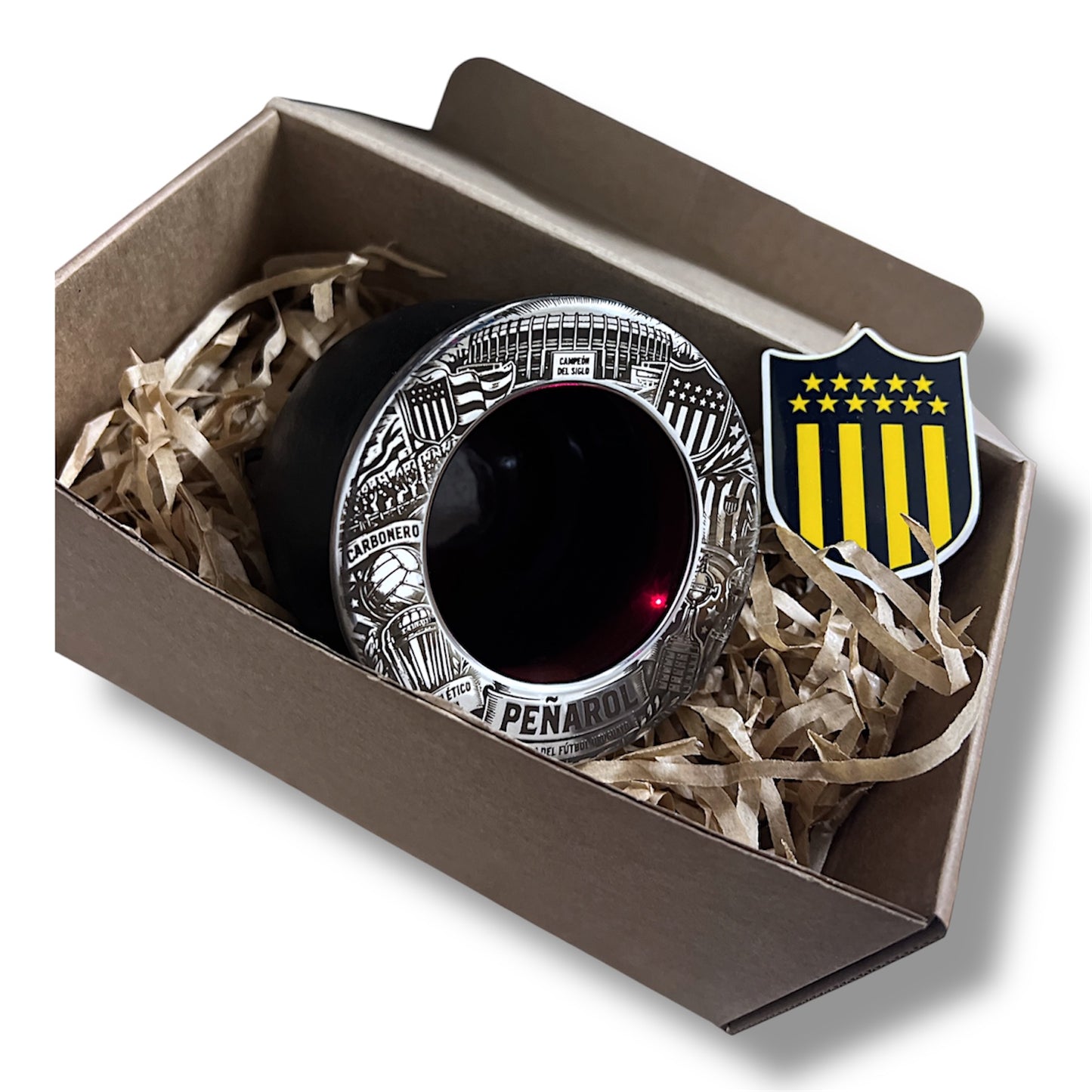 Mate Peñarol Grabado Virola Completa - Ideal Regalo