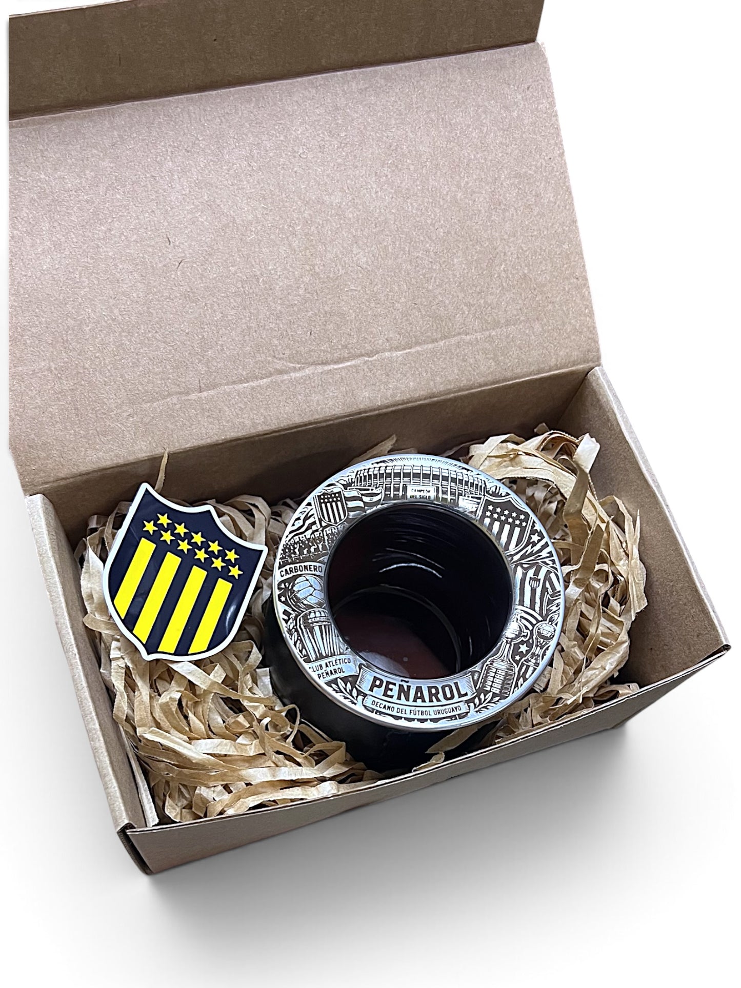 Mate Peñarol Grabado Virola Completa - Ideal Regalo